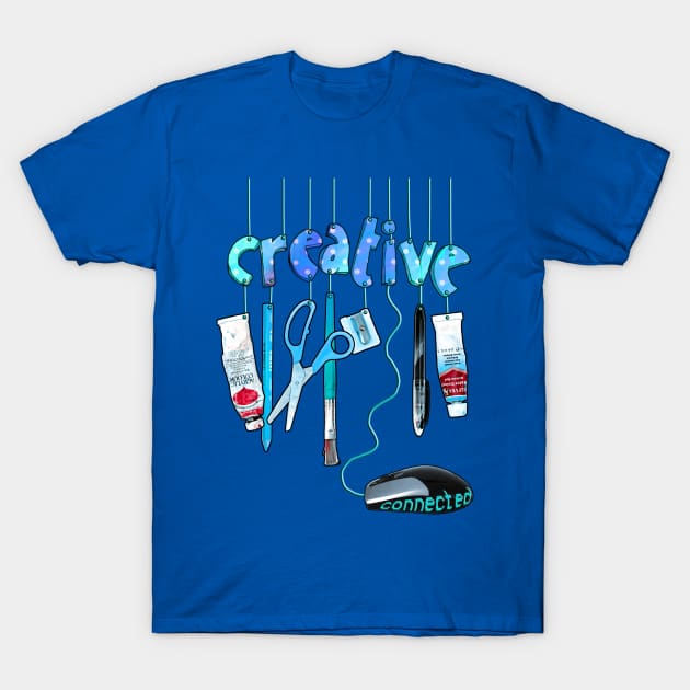 Connected Creative in Blue T-Shirt by micklyn